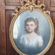 Framed 19th-century pastel
