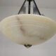 Art Deco style pendant light with alabaster shade, 1980s