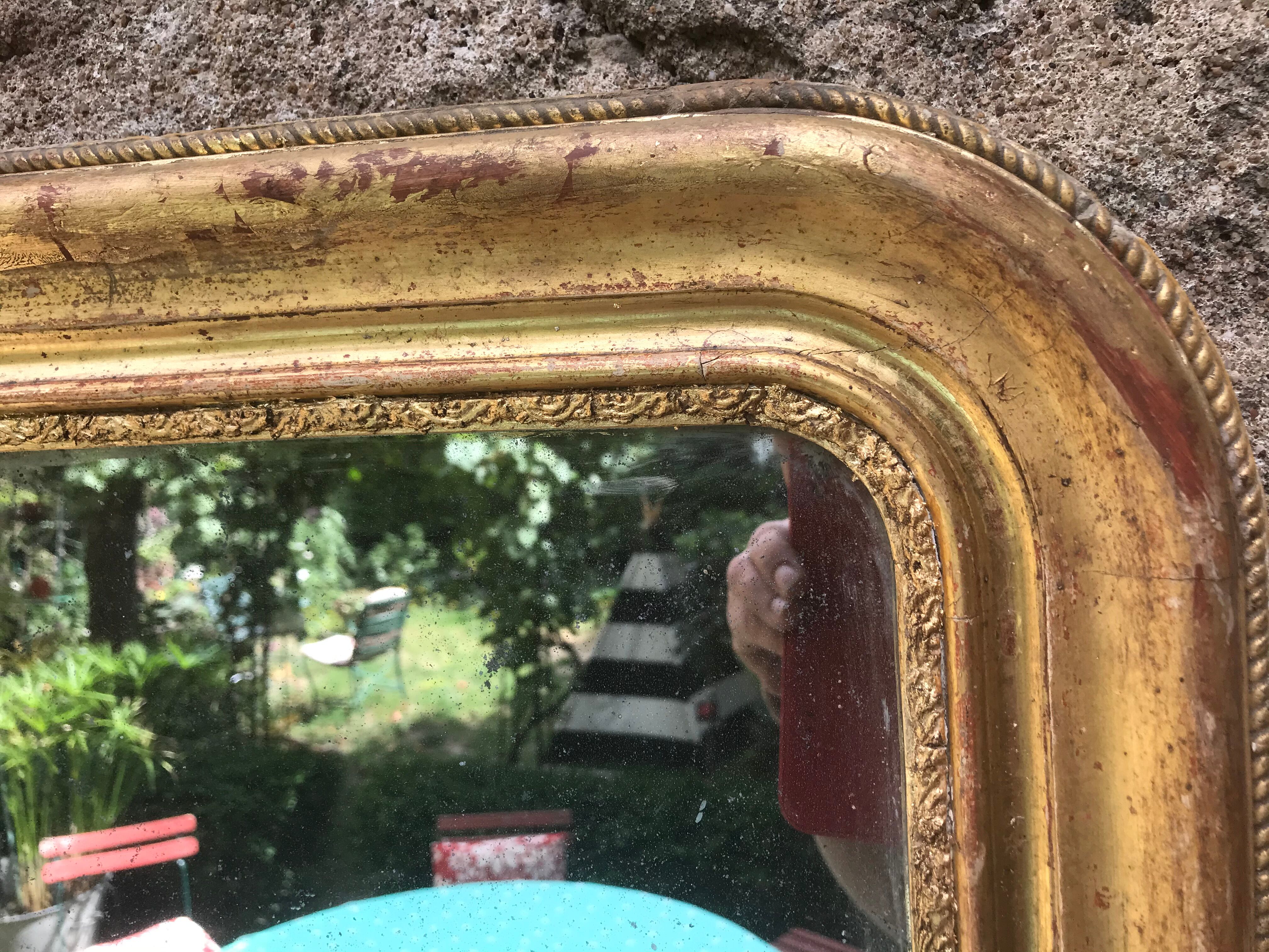 Mirror Louis-Philippe gilded 60x48 cm