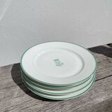 4 monogrammed dessert plates