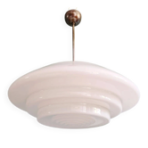 Bauhaus XXL suspension in white opaline, 1930s