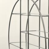 Bauhaus ronde en tubulaire chromé et verre