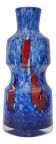 Blue glass art vase from Prachen Glass Works
