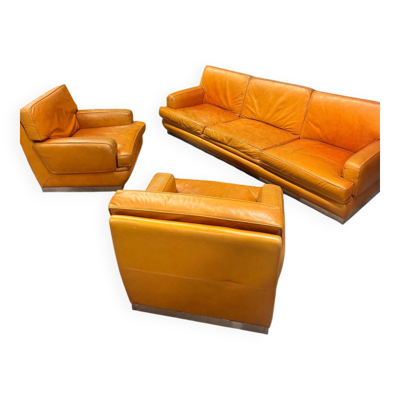Ensemble canapé + 2 fauteuils vintage Roche Bobois - 1970