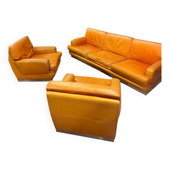 Sofa set + 2 vintage armchairs Roche Bobois - 1970