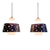 A pair of Scandinavian pendant lights in white opaline and black lacquered metal, 1960.