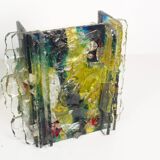 Set (2) of glass 'Chartres' wall lights by Willem van Oyen for RAAK
