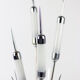 Chromium and alabaster metal reed lamp, 1980s