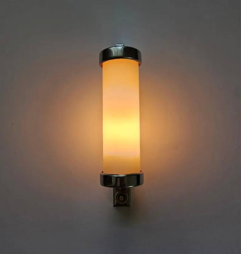 Rare Chrome design Bauhaus, Art Deco, Functionalism Wall Lamp, 1930s
