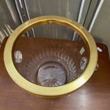 Saint Louis crystal champagne bucket with thistle thistle decor with rim