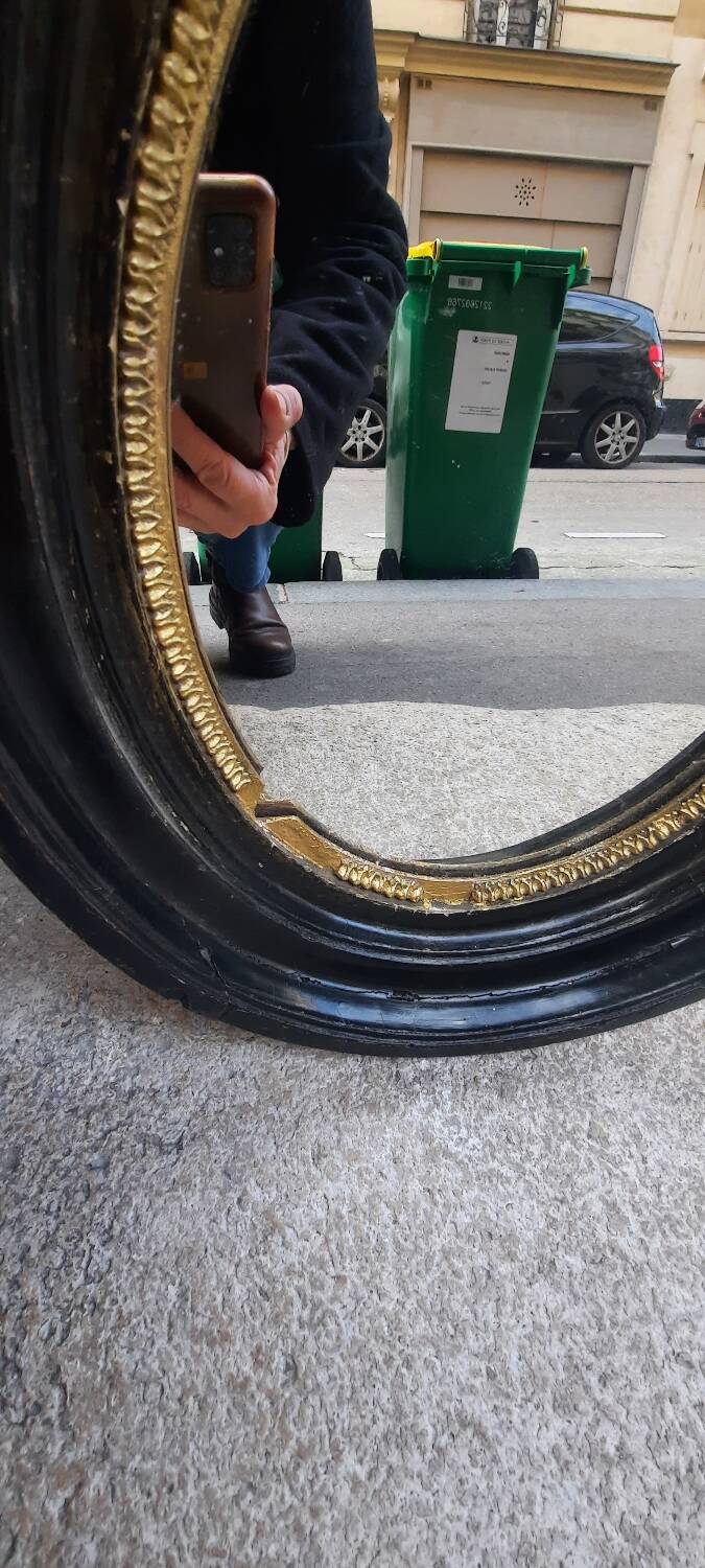 Napoleon III oval mirror