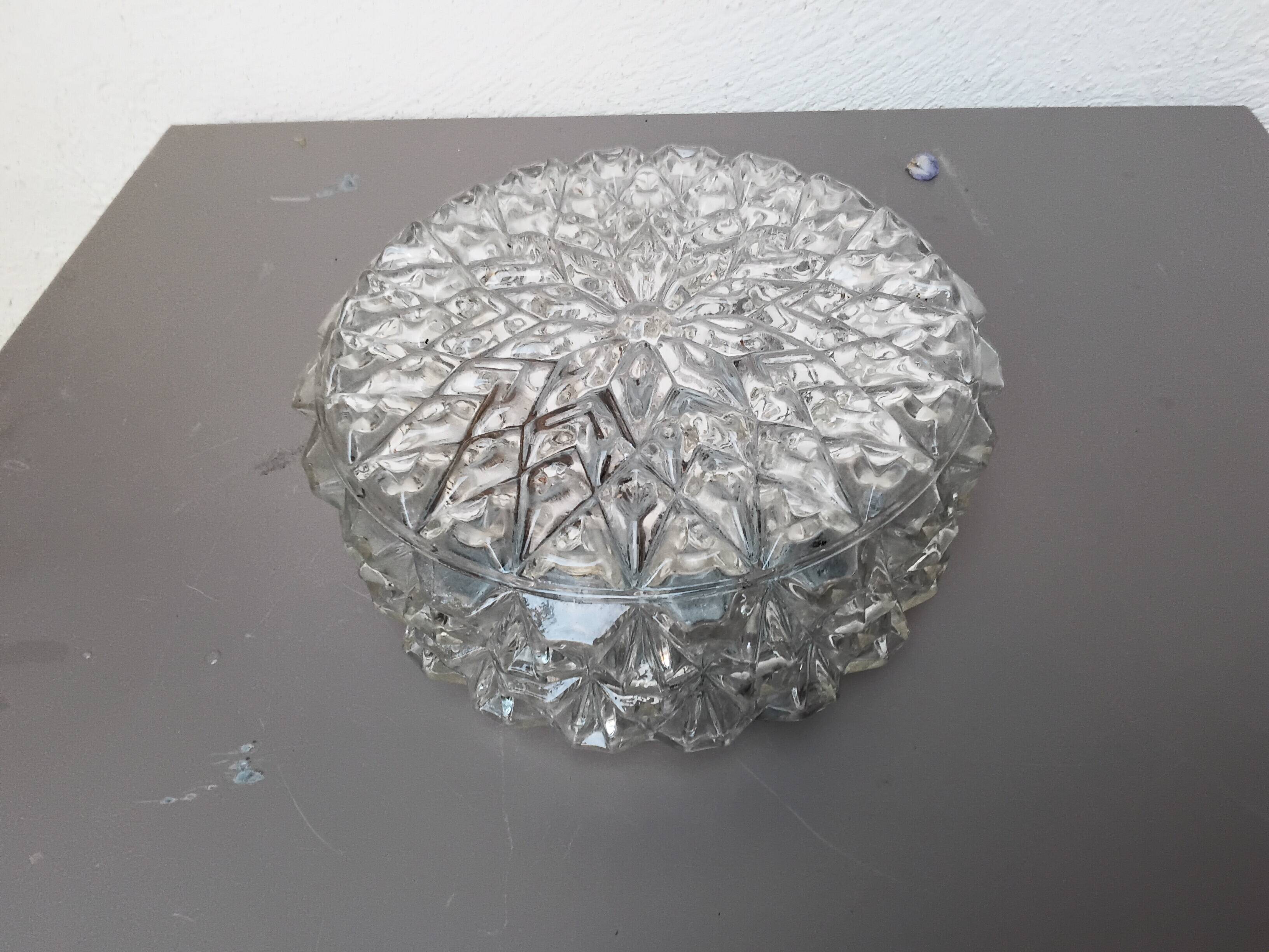 Molded glass ceiling light