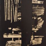 Pierre soulages: lithograph no. 9 - original lithograph