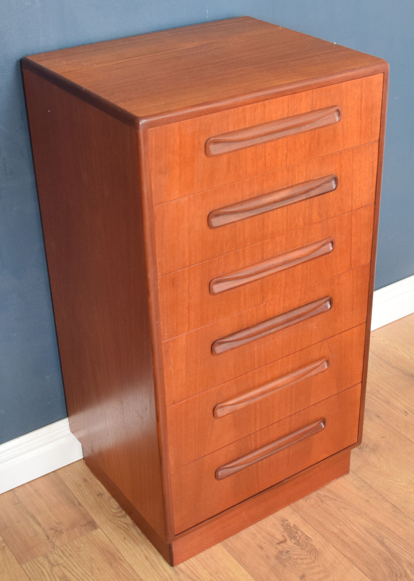 Restored Teak G Plan Fresco Tallboy Tall Chest Of Drawers