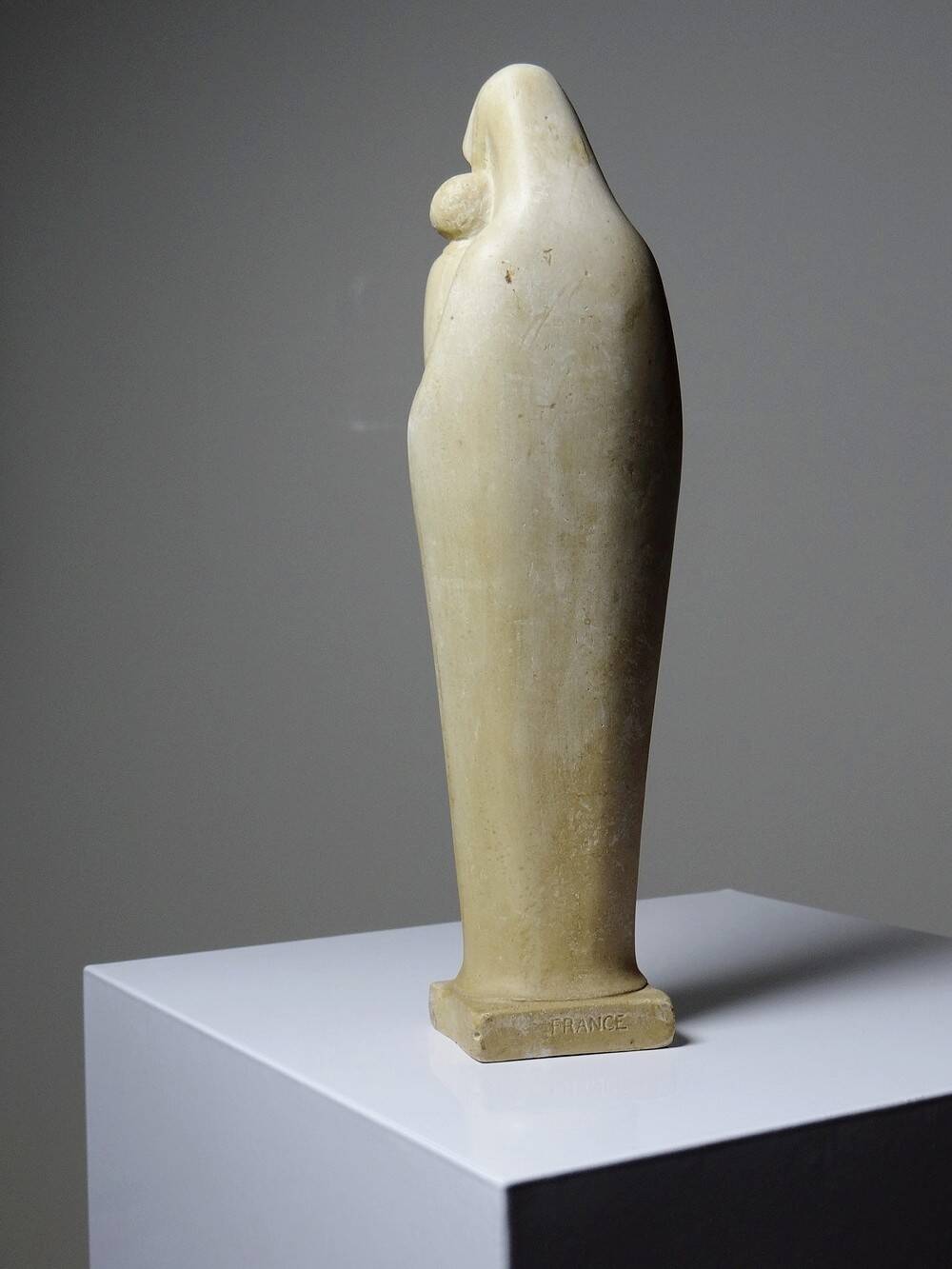 old "Virgin with the star" and child in waxed plaster