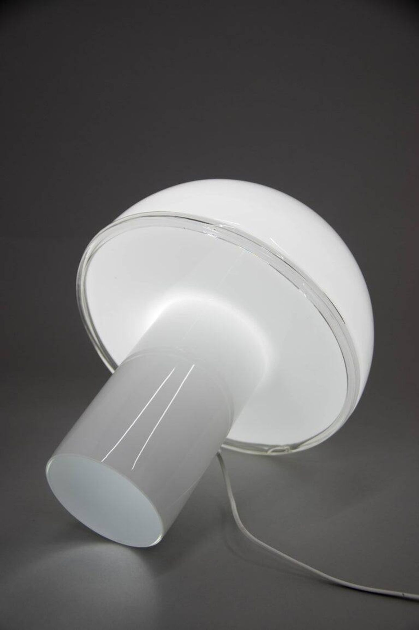 Large Italian Opaline Glass Table or Floor Lamp by Fontana Arte, 2010s