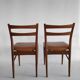 Paire de chaises scandinaves vintage des années 60 en bois et skaï