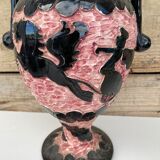 Vase céramique vintage Lamarche Vallauris Monaco 1960