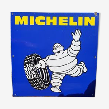 Enamelled plate Michelin bibendum garage advertising sign