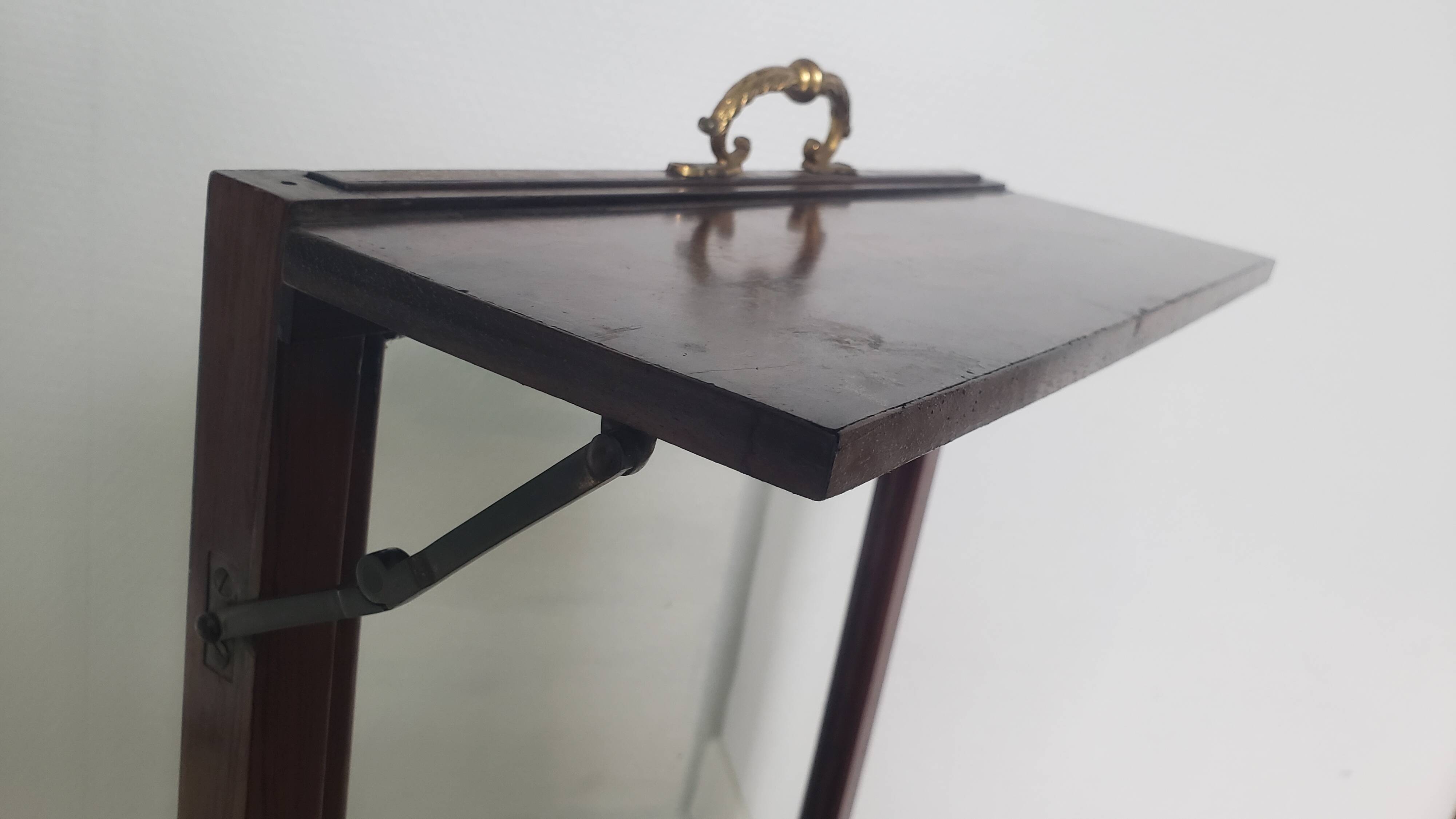 Fireplace or heat screen with leather footrest 13th-14th century