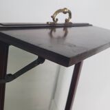 Fireplace or heat screen with leather footrest 13th-14th century