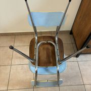 Blue Formica chair from the 70s "Peugeot"