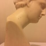 Bust of woman in off-white biscuit