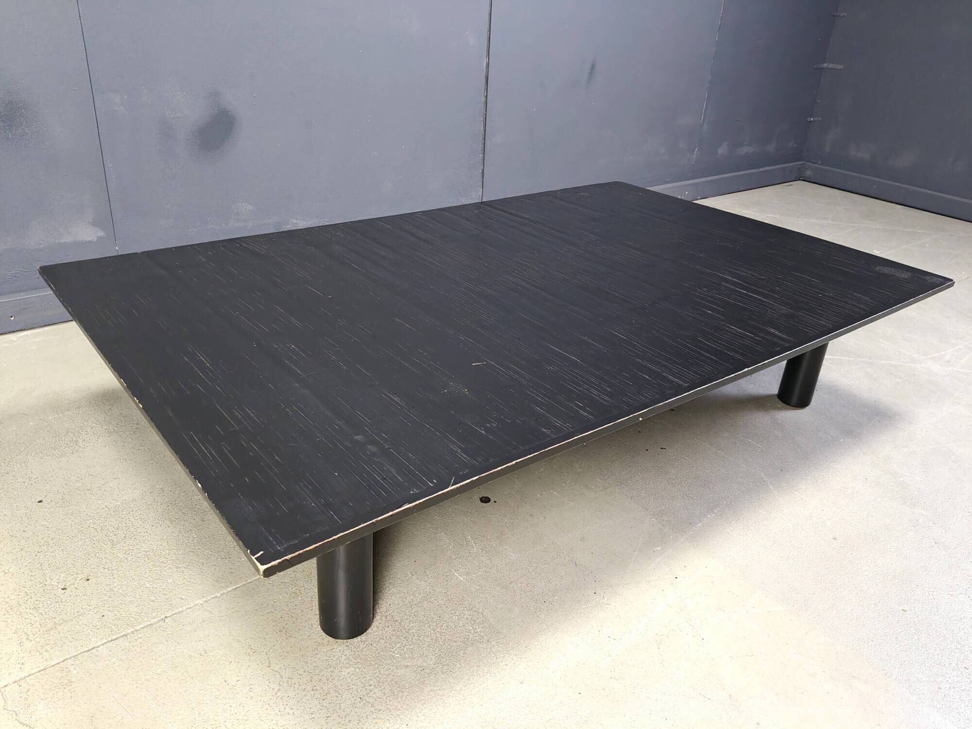 XL bamboo coffee table in the manner of Axel Vervoordt, 1970s