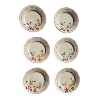 Lot de 6 assiettes plates Longchamp