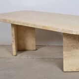 Travertine coffee table