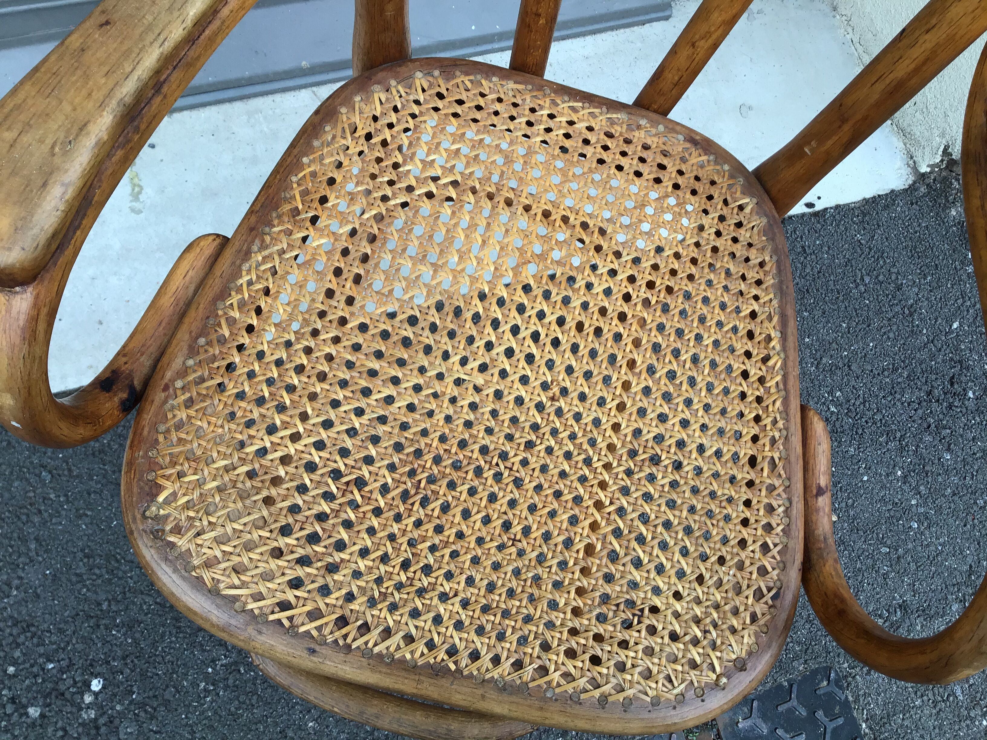 Viennese high baby chair curved tuna and