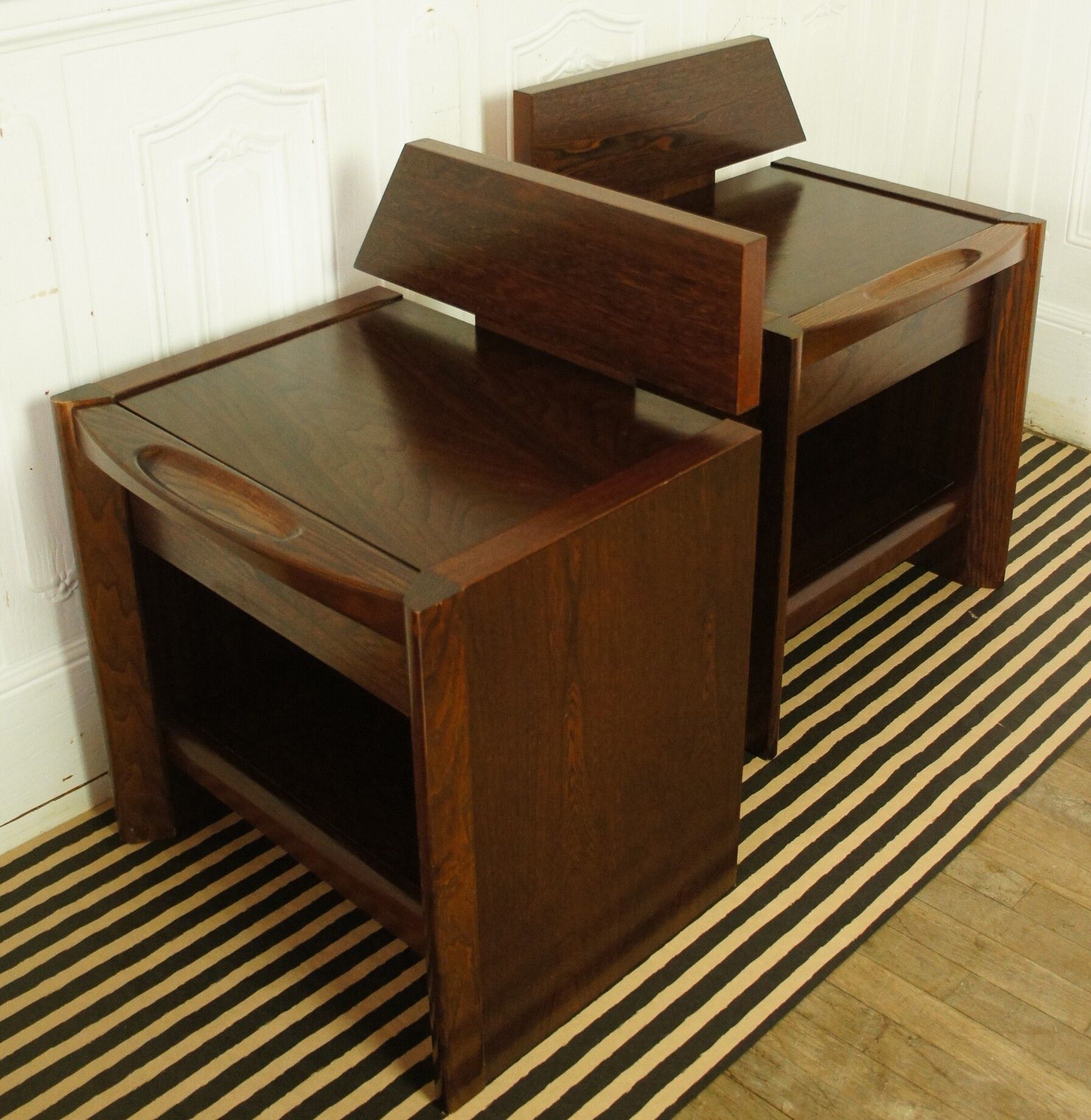 Paire de chevets en palissandre "Sornay" vintage