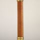 Tall French Mid Century Table Lamp Square Base With Beige and Gold Shade