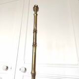 Vintage tripod brass floor lamp bamboo decoration
