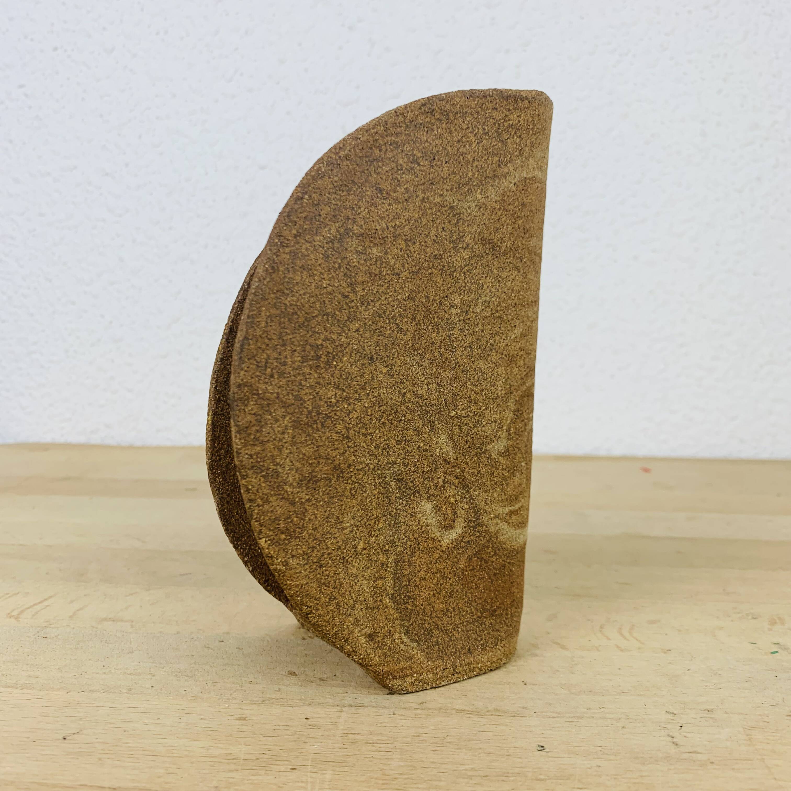 Vintage stoneware free-form vase