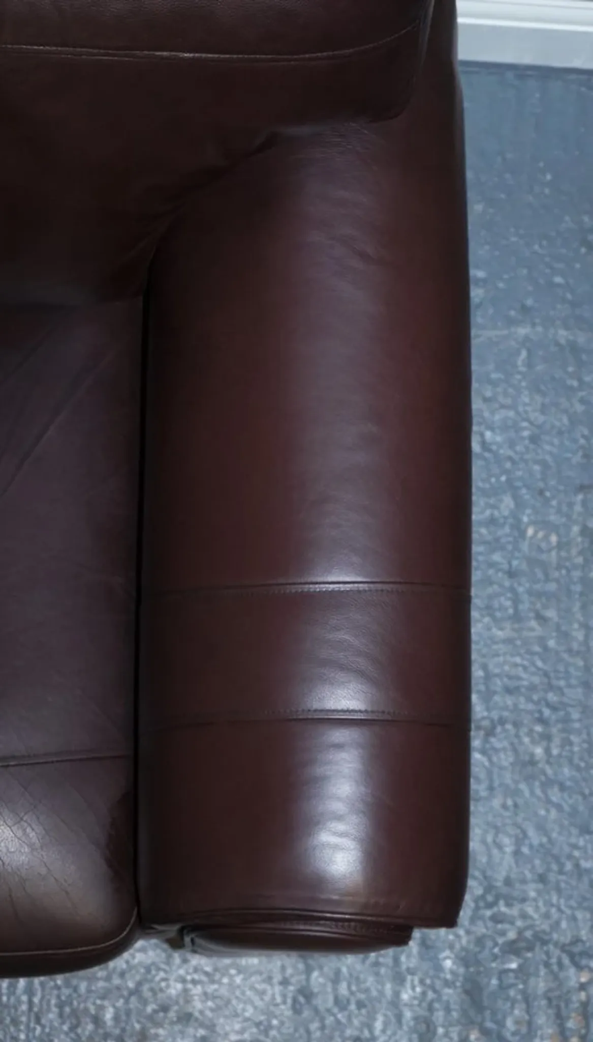 Brown Leather Armchairs, Set of 2