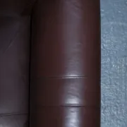 Brown Leather Armchairs, Set of 2