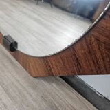 Octagonal teak mirror 70s