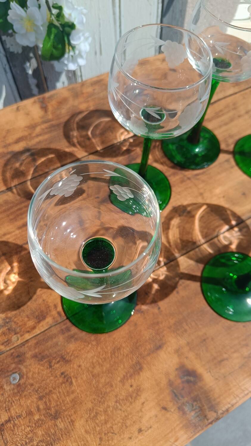 Antique engraved glasses