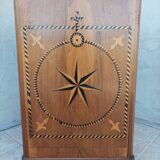 Inlaid walnut entryway sideboard