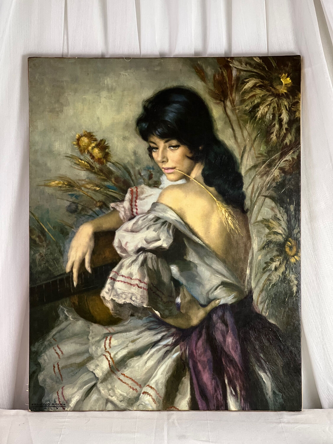 Painting “The Gypsy with the Golden Wheat”, Francisco Ribera | Selency