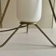 Lampe Space age laiton opaline années 60