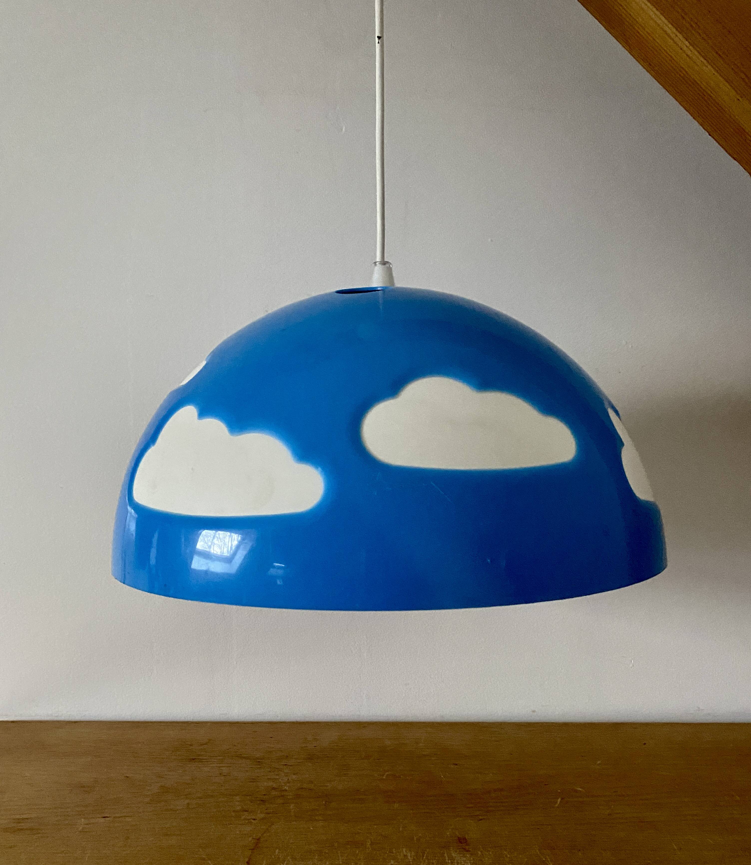 Vintage ikea Skojig blue pendant light