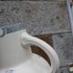 Antique earthenware wash jug from Terre de Fer – Salins – Marguerite decoration