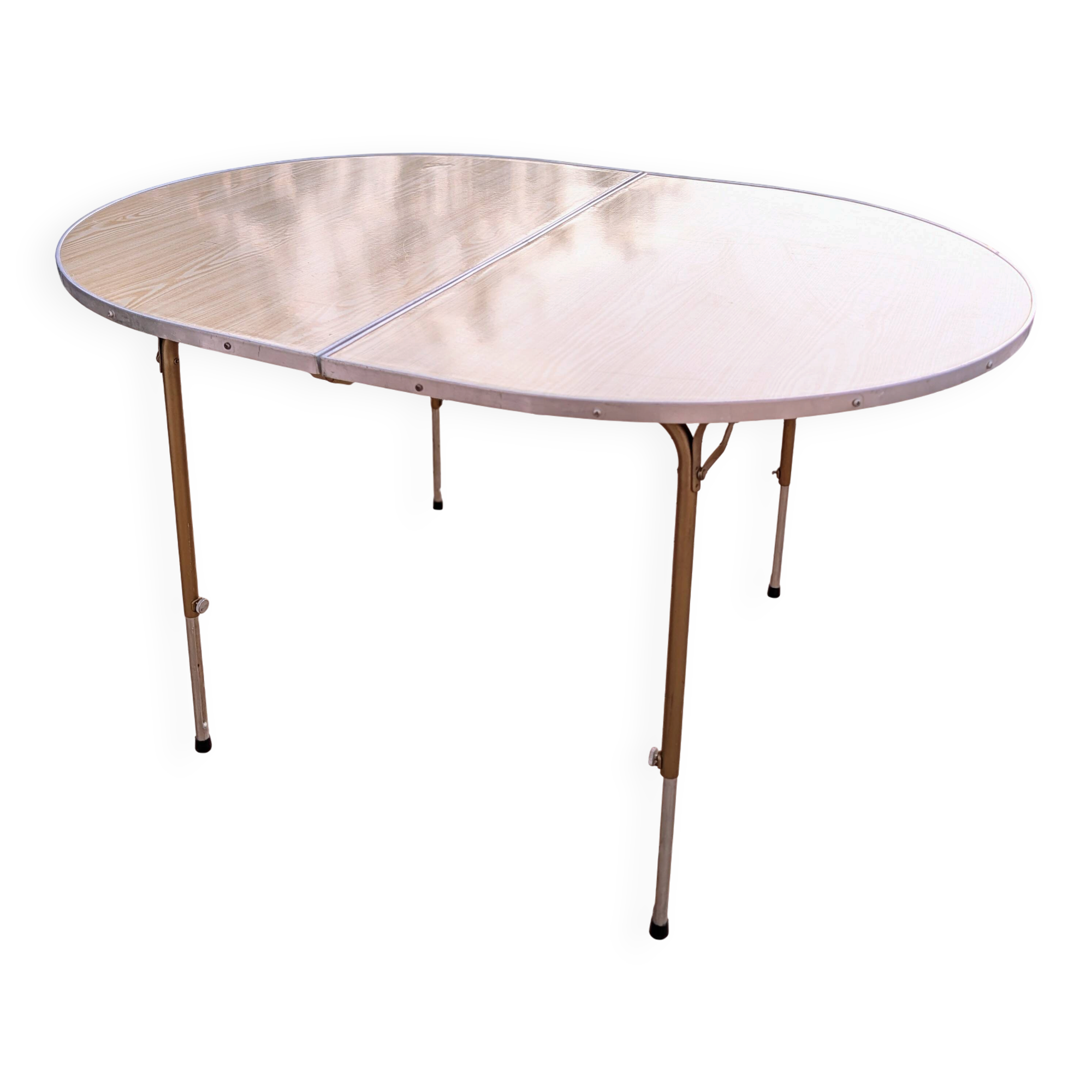 Vintage oval camping folding table