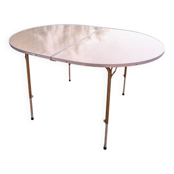 Table pliante de camping ovale vintage
