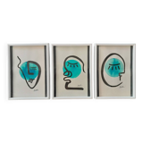 Series of small figurative watercolors