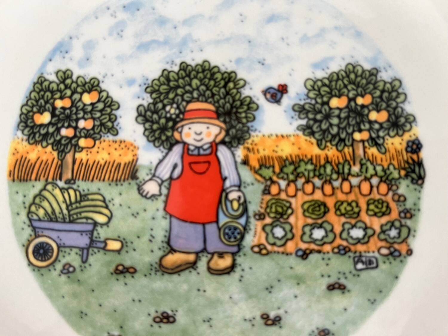 12 Tiffany flat plates gardener model