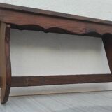 Shelving shelf pot holder vintage kitchen storage in rustic fir