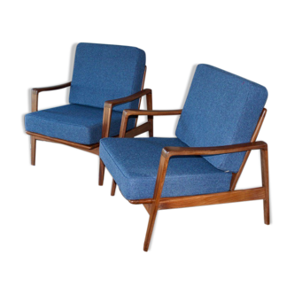 Paire de fauteuils vintage scandinave en teck par Arne Wahl Iversen pour Komfort, Danemark, années 60